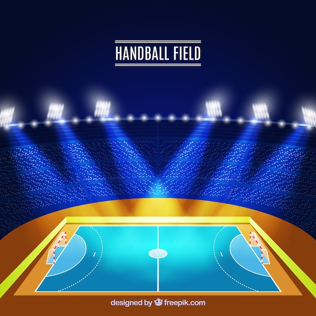Side view handball field design