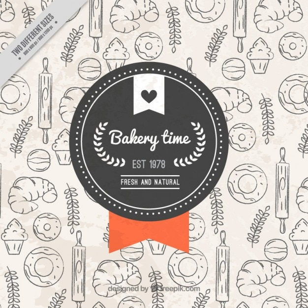 Sketches bakery products background