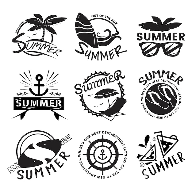 Summer and holiday typography illustration