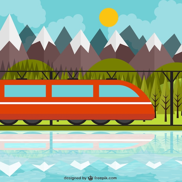 Train and landscape