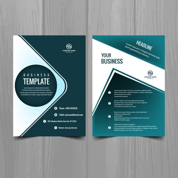 Turquoise brochure template