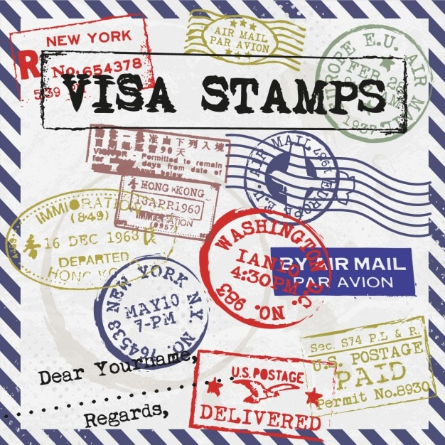 visa stamps card