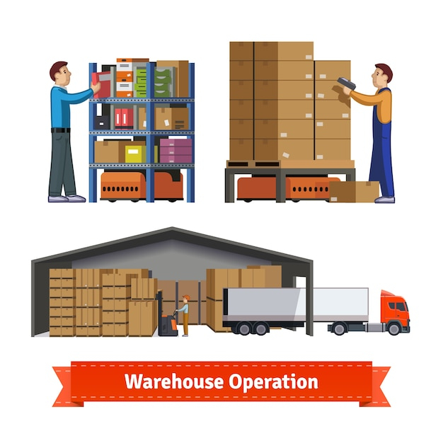 Warehouse operations, workers and robots
