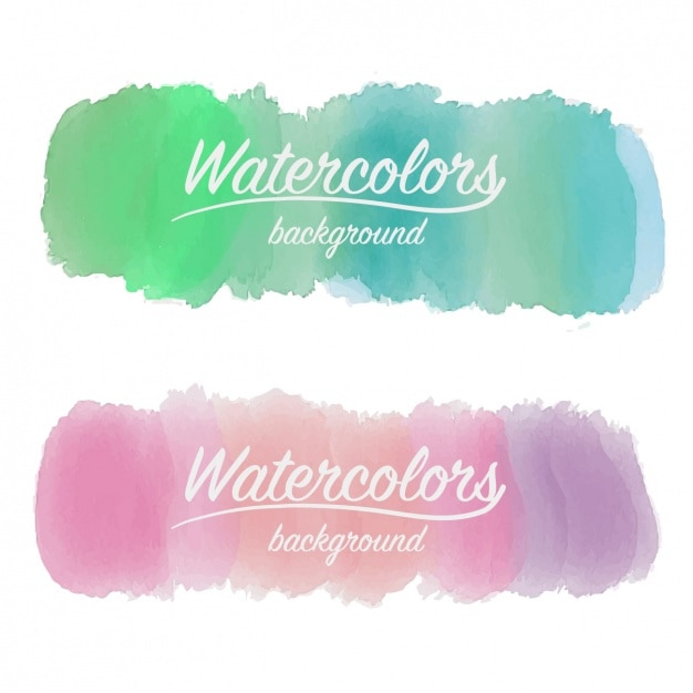 Watercolor brush strokes design
