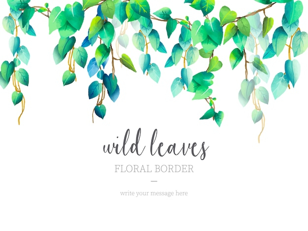 Wild Leaves Floral Border