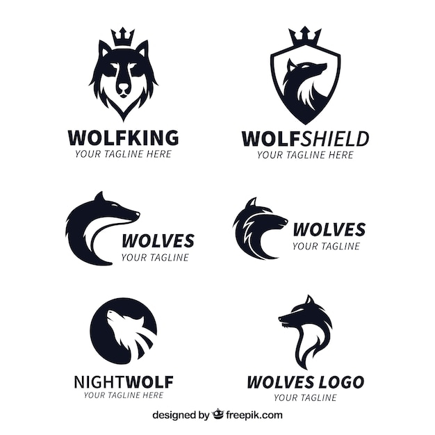 Wolf king logo collection