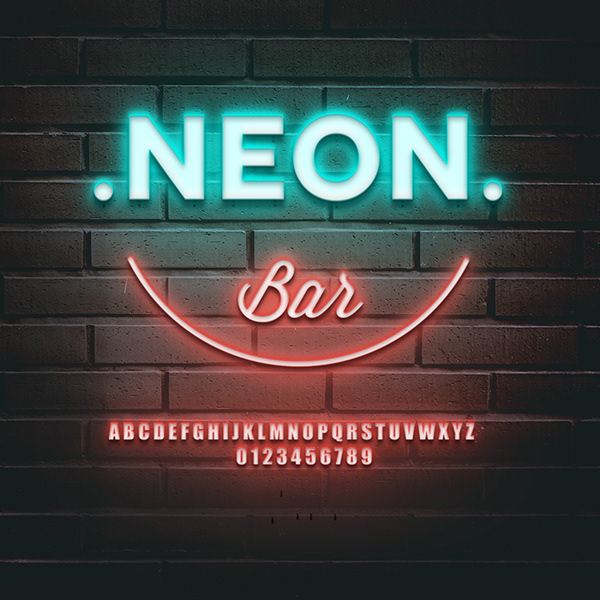 NEON LIGHT free psd file download