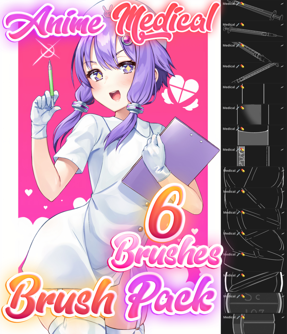 Free anime medical brushset for procreate!