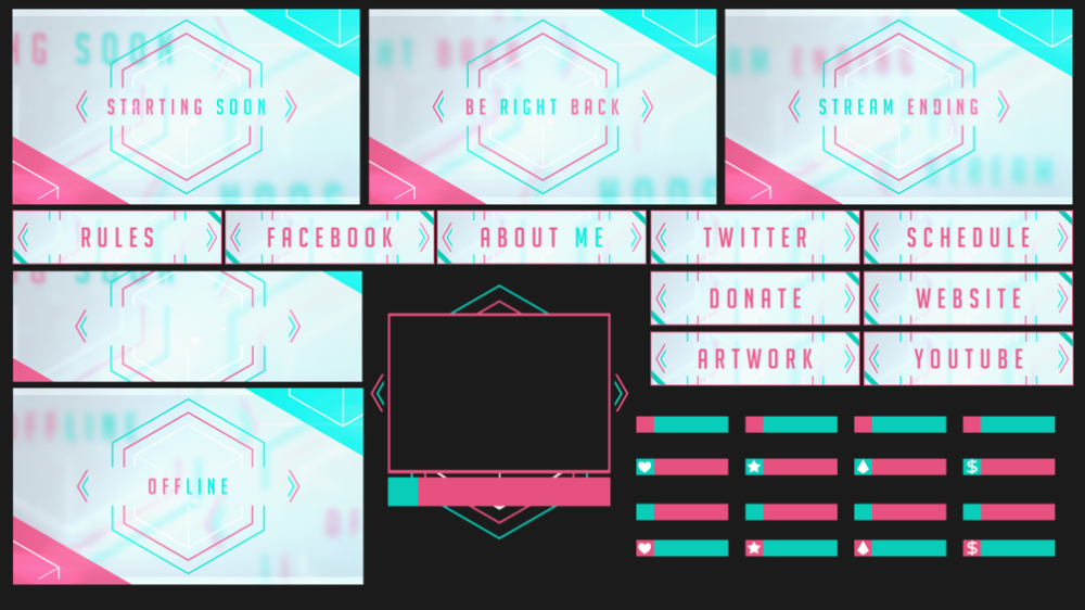 Light Shape Twitch Overlay Pack for OBS