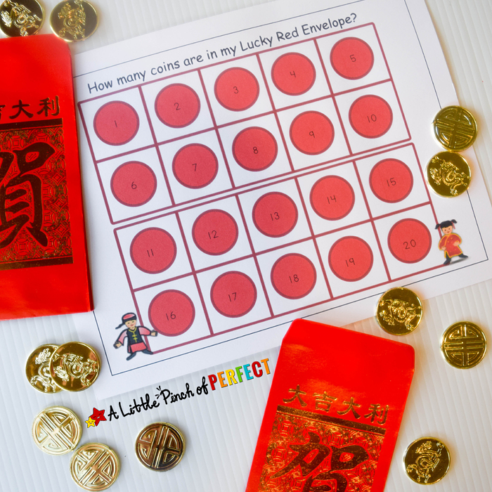 Chinese New Year Red Envelope Math Activity and Free Printable