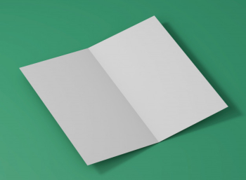 Elegant folded card studio mockup Free Psd