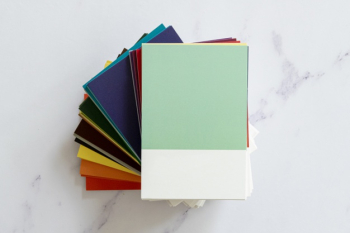 Color swatch mock-up in flat lay Free Photo
