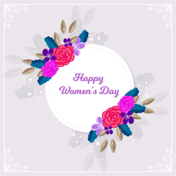 Multicolored floral happy women's day Free Vector