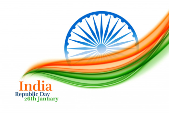 Indian republic day creative tricolor Free Vector