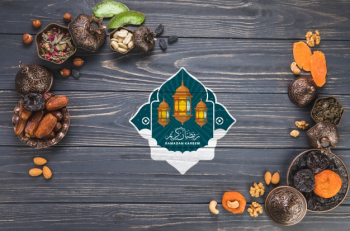 Flat lay ramadan composition with copyspace Free Psd