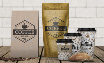 Stationery mockup for coffee shop Free Psd