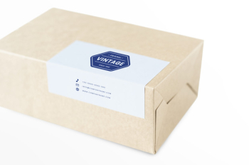 Natural paper box packaging mockup Free Psd