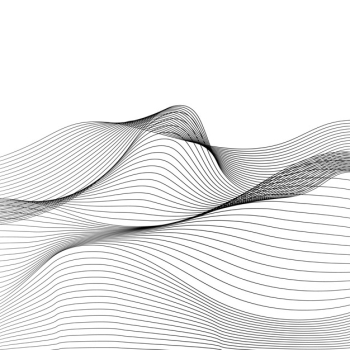 Data visualization dynamic wave pattern vector Free Vector