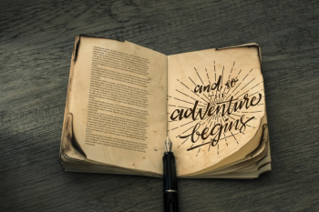 Old paper mockup for adventure concept Free Psd