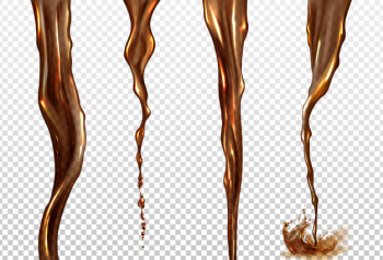 Vector realistic splash and stream of cola or coffee Free Vector