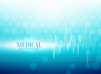 Stylish medical background with life line Free Vector
