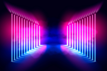 Neon lights background concept Free Vector