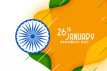 Creative indian flag design for republic day Free Vector