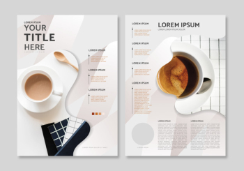 Magazine layout template Free Vector