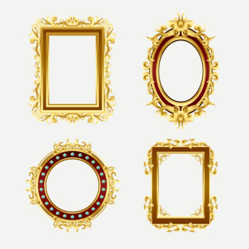 Realistic frame collection in vintage style Free Vector