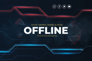 Modern twitch background with abstract lines Free Vector