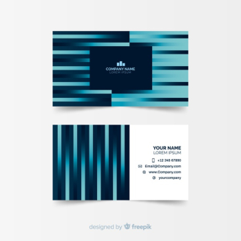 Abstract gradient business card template Free Vector
