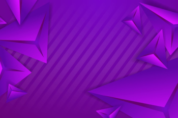 Polygonal 3d background with violet monochome tones Free Vector
