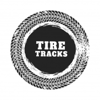 Tire track circle background design Free Vector