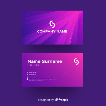 Abstract gradient business card template Free Vector