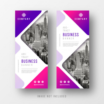 Abstract business banner templates Free Vector