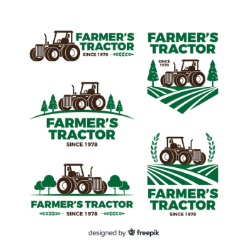Farm logo collectio Free Vector