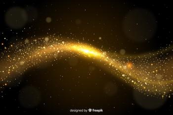 Luxury background with golden particles Free Vector