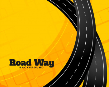 Winding journey road trip background Free Vector