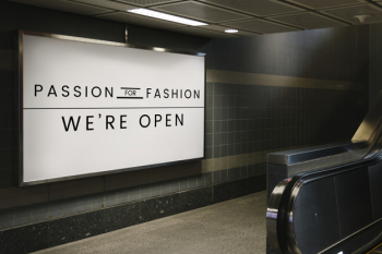Passion for fashion signboard mockup Free Psd