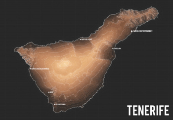 Topographic map of tenerife Free Vector