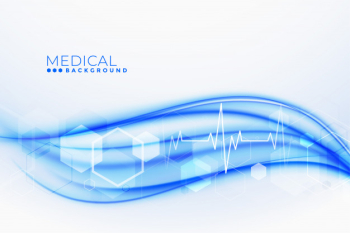 Medical and healthcare background with cardio heartbeat lines Free Vector