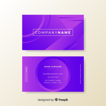 Template abstract gradient models business card Free Vector