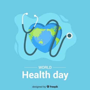 Flat world health day background Free Vector