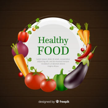 Realistic healthy food background Free Vector