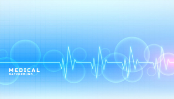 Medical and healthcare concept banner in blue color Free Vector