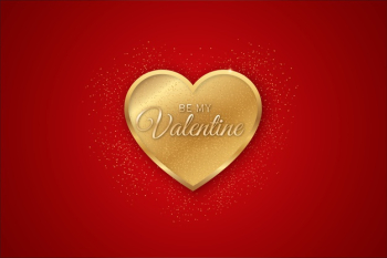 Golden valentines day background Free Vector