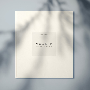 White textbook cover design mockup Free Psd