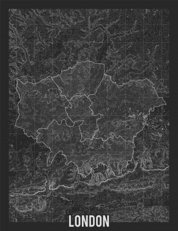 Topographic map of london Free Vector