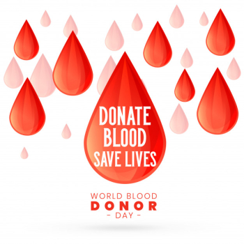 For world blood donor day Free Vector