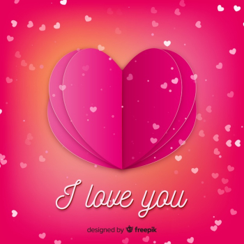 Artistic heart concept for valentines day Free Vector